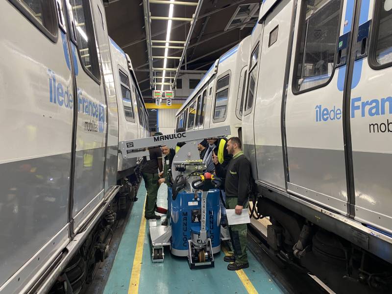 grue d'atelier électrique utilisée par la RATP