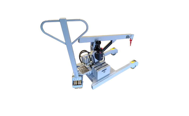 Grue manuelle d'atelier compacte avec contrepoids amovibles: MINIMOB 03 (300 KG MAXI)